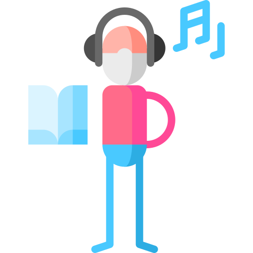 Audio book Puppet Characters Flat icon