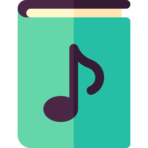 música Basic Rounded Flat icono