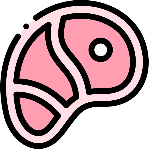 Meat Detailed Rounded Lineal color icon