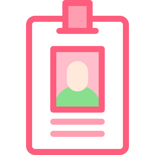 tarjeta de identificación Detailed color Lineal color icono
