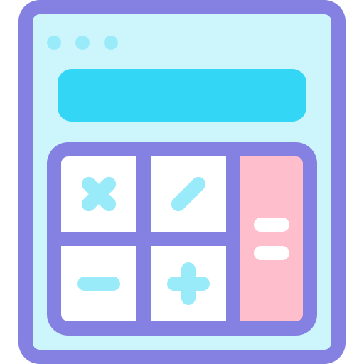 calculadora Detailed color Lineal color icono