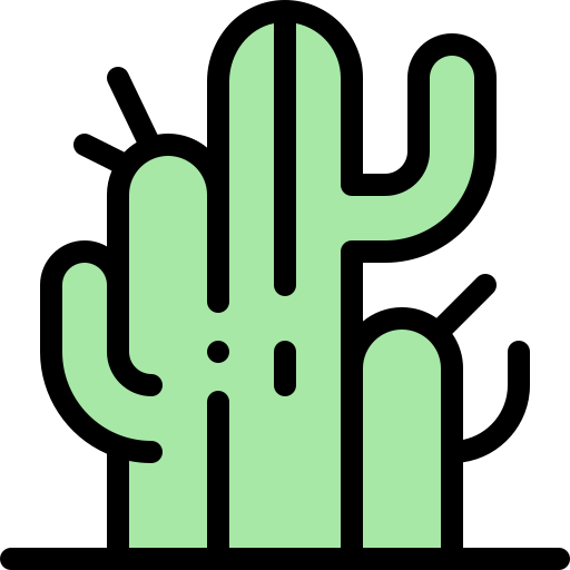 Cactus Detailed Rounded Lineal color icon