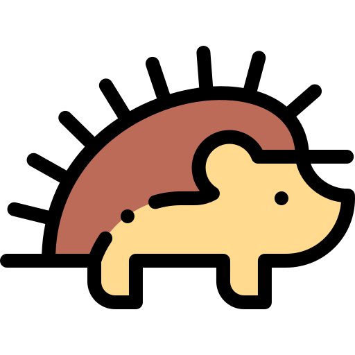 Hedgehog Detailed Rounded Lineal color icon