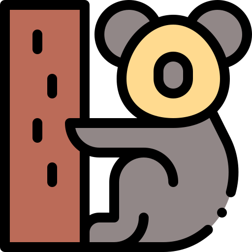 koala Detailed Rounded Lineal color ikona