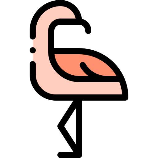 Flamingo Detailed Rounded Lineal color icon