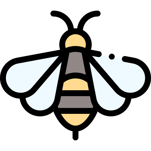 Bee Detailed Rounded Lineal color icon
