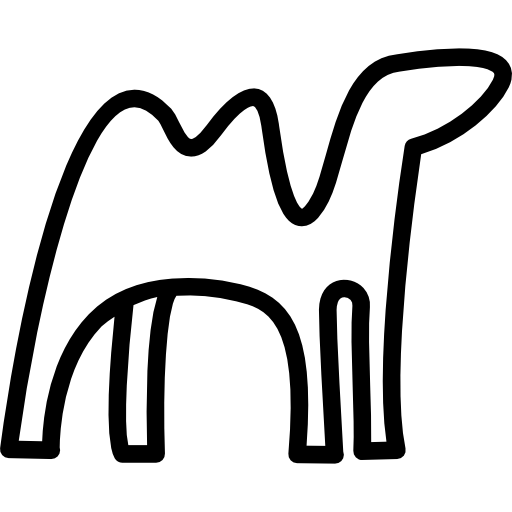 kameel omtrek  icoon