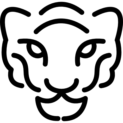 zarys głowy geparda  ikona