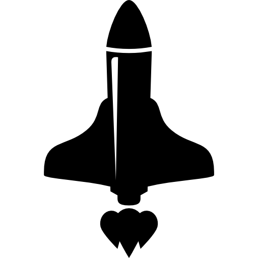 Rocket ship launch  icon