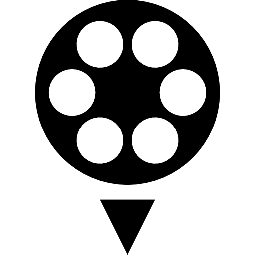 okrągły kształt rolki filmu  ikona