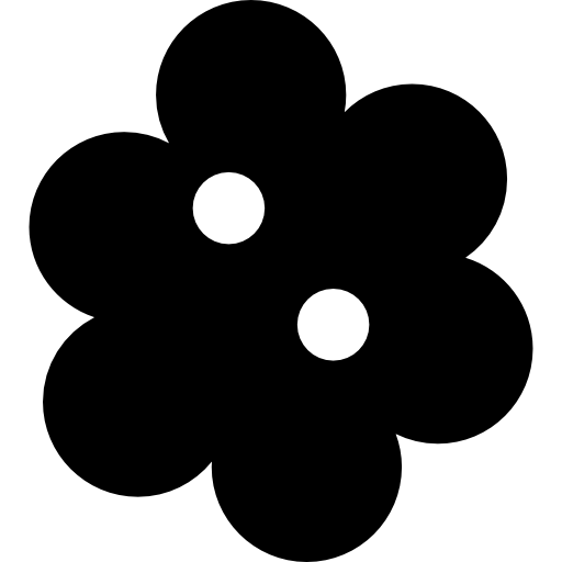 Flower shaped clothes button  icon