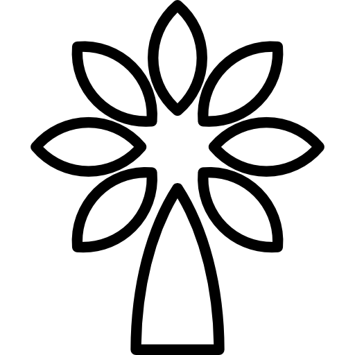 contorno de flor de planta  Ícone