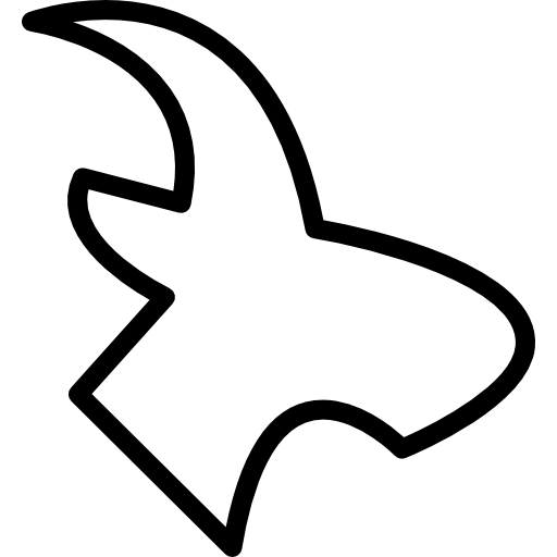 Flying bird outline variant  icon