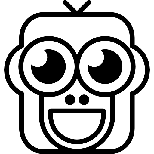 variante de cara de mono feliz  icono