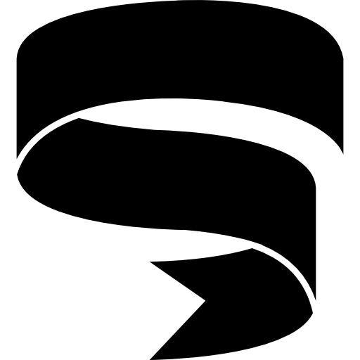 Ribbon swirl silhouette  icon
