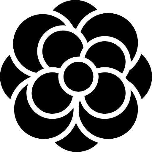 variante de flor con muchos pétalos  icono