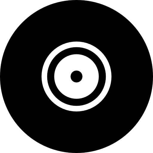 disco de música negro vintage  icono
