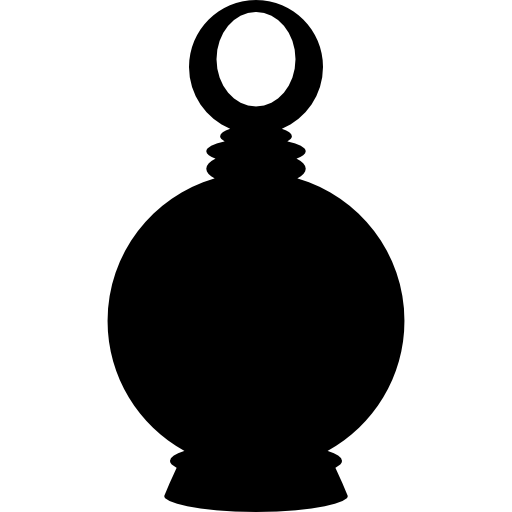 frasco de perfume de forma redondeada  icono