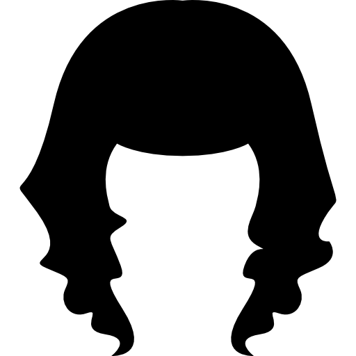 forma de cabello negro humano  icono