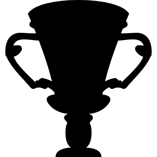 taça de futebol em formato de troféu preto  Ícone