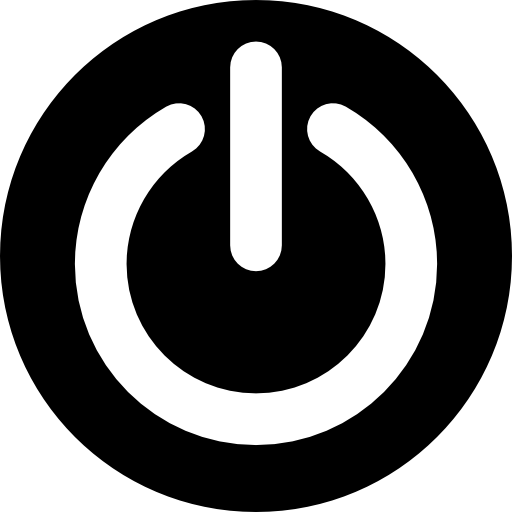 電源の丸いボタン  icon