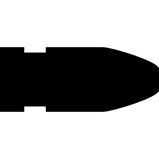 bala negra silueta  icono