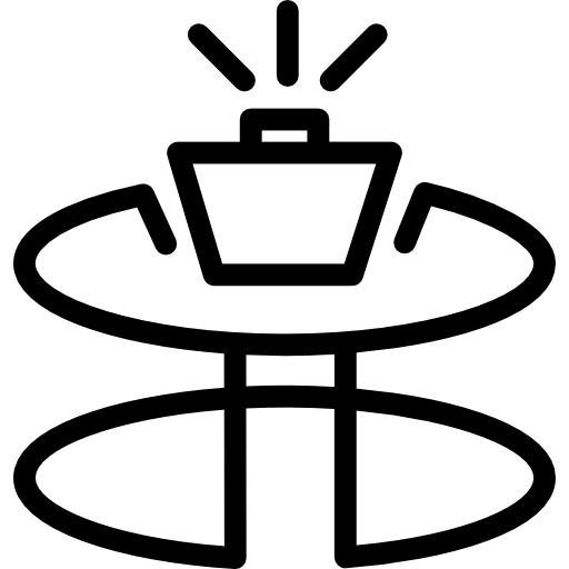 ディスプレイ付き丸テーブル  icon