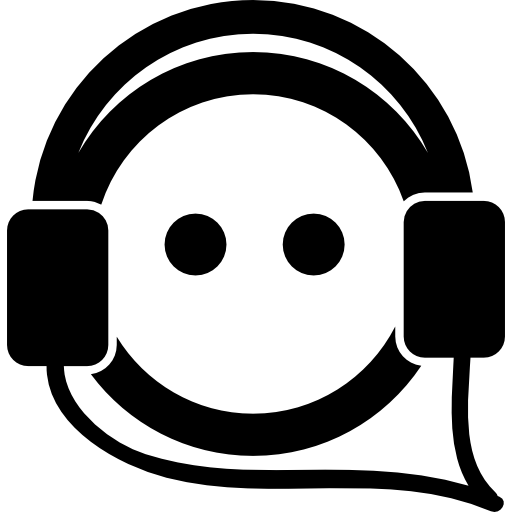 twarz osoby słuchającej muzyki za pomocą uszu  ikona