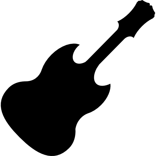 Гитара струнный инструмент силуэт  иконка