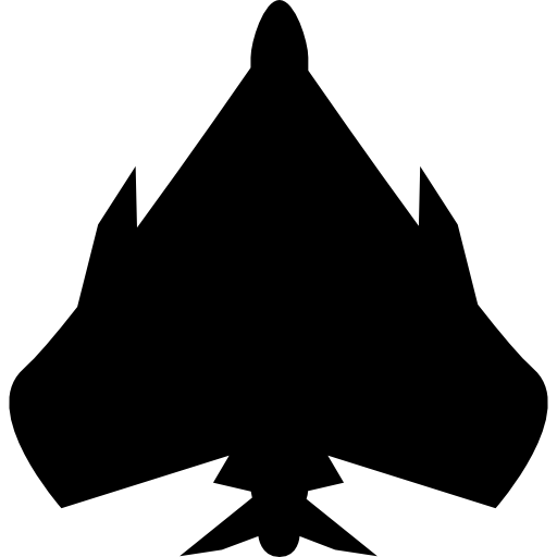 戦闘機の底面図のシルエット  icon