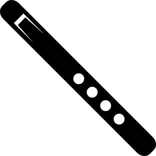 silueta de flauta  icono