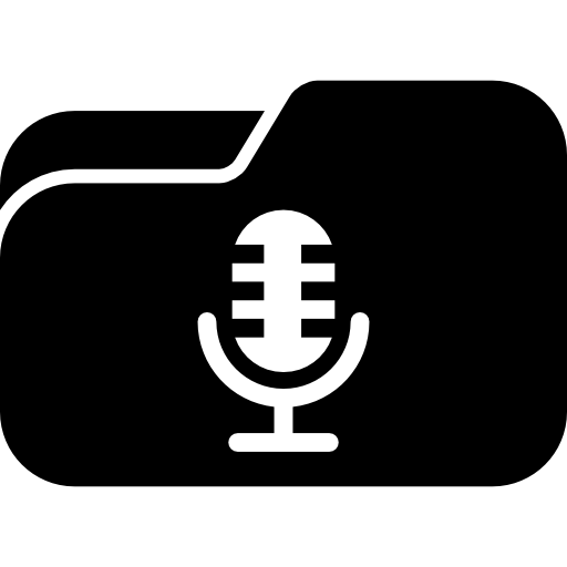 carpeta de grabaciones de voz  icono