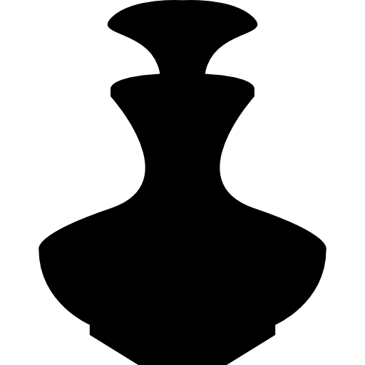 siluetta del vaso della fontana  icona