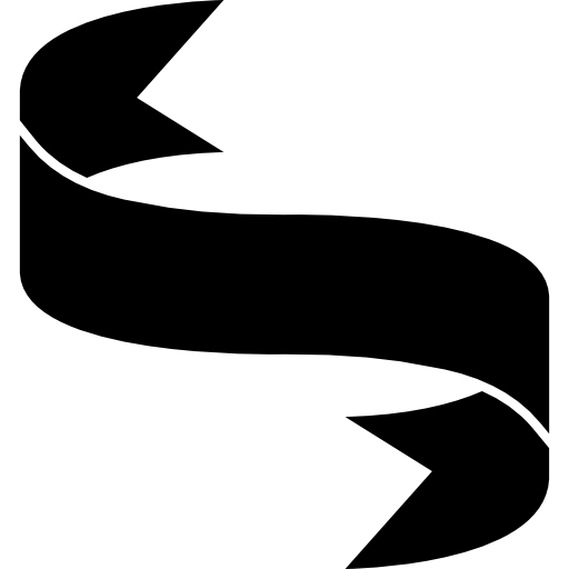 silhouette de ruban tourbillonnant  Icône