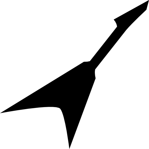 silhouette de guitare tranchante triangulaire  Icône