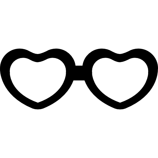 Óculos em forma de coração  Ícone