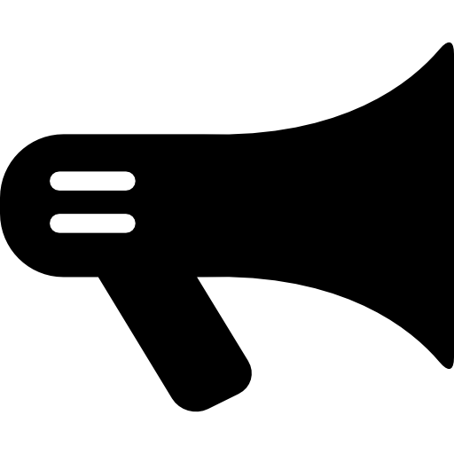 variante de megáfono con detalles en blanco  icono