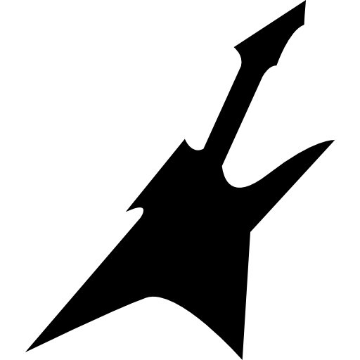 Irregular shaped guitar silhouette  icon