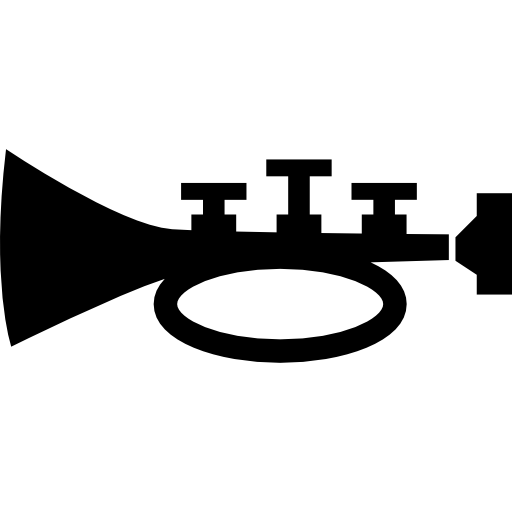 silhueta de trombeta  Ícone