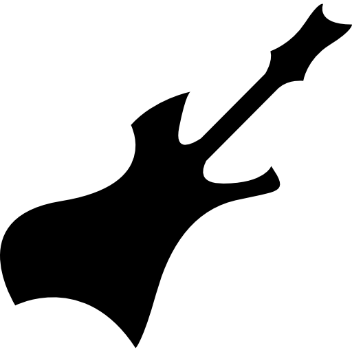 Electric guitar with irregular shape  icon
