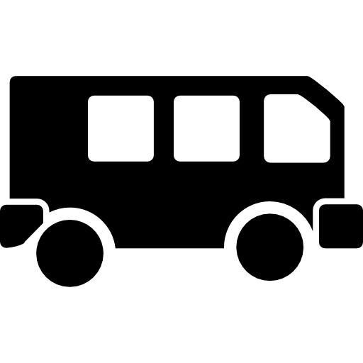 vista lateral del vehículo bus  icono