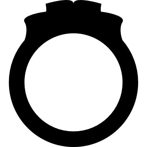silueta de anillo de compromiso  icono