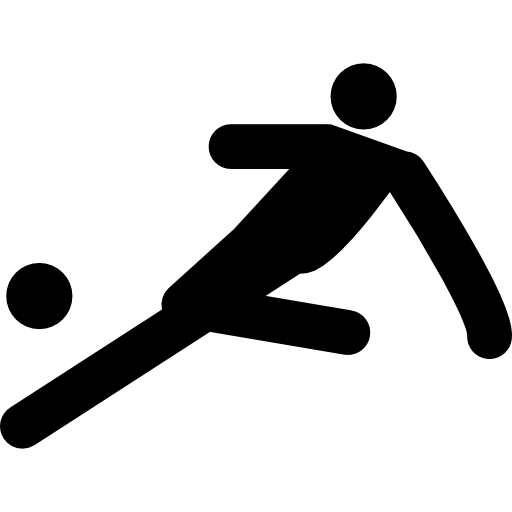 ボールを蹴るサッカー選手  icon