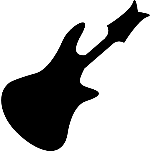 Bass guitar silhouette  icon