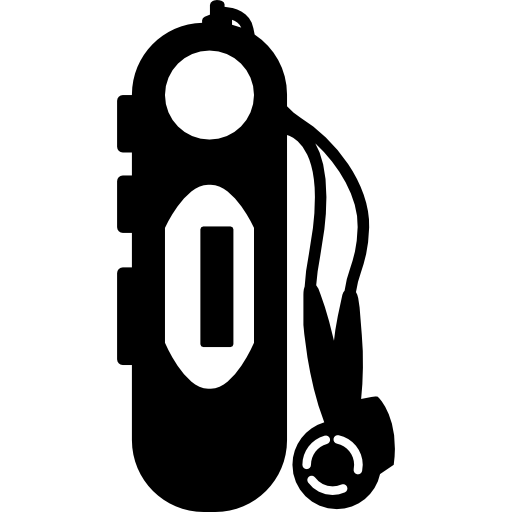 reproductor de mp3 con auriculares  icono