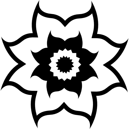 blume mit gebogenen blütenblättern  icon