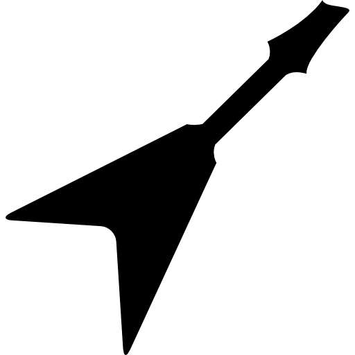 Треугольный силуэт гитары  иконка