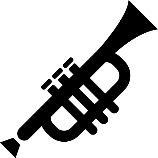 trompet silhouet  icoon