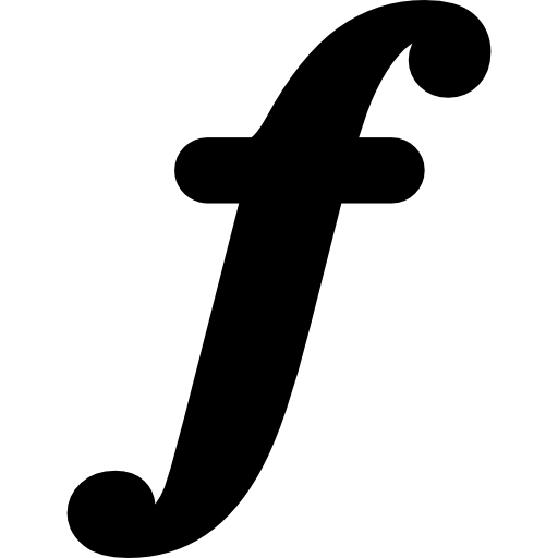 musikalisches symbol des buchstabens f  icon