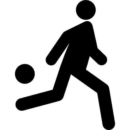 giocatore di gioco del calcio in esecuzione  icona